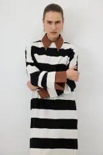 ÇİZGİLİ TRİKO ELBİSE