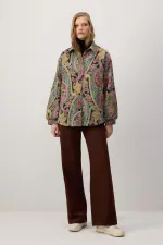 Shawl Pattern Bomber Jacket