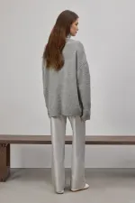 YÜKSEK BEL METALİK PANTOLON