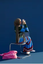 ÇOK RENKLİ ÇİZGİLİ TRİKO ELBİSE