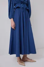 DENIM EFFECT BLOUSE AND SKIRT SET DENIM EFFECT BLOUSE AND SKIRT SET
