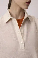 SHIRT COLLAR MELANGE TUNIC