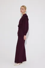 DOUBLE-BREASTED BELTED SHIRT AND TROUSER SET DOUBLE-BREASTED BELTED SHIRT AND TROUSER SET