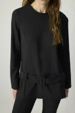 BELTED CREPE TUNIC BELTED CREPE TUNIC