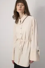 WIDE-CUFFS VISCOSE SHIRT