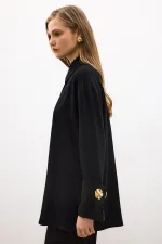 CHEMISE EN VISCOSE À DENTELLE FLORALE