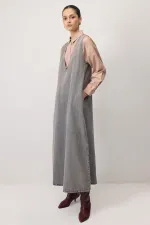 V-neck denim vest