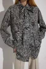 ZEBRA DESEN SATEN GÖMLEK