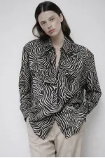 ZEBRA DESEN SATEN GÖMLEK