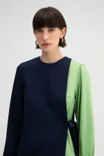 KONTRAST RENKLİ ELBİSE