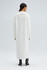 Polo collar knitted dress