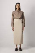 PENCIL SKIRT WITH SLIT DETAIL PENCIL SKIRT WITH SLIT DETAIL