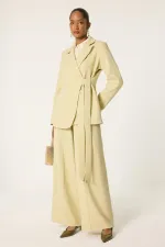 TIE-UP JACKET AND TROUSER SET