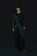 DRAPELİ SATEN ELBİSE