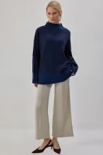 CONTRASTING COLORS KNITTED TUNIC