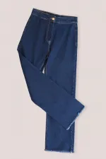 PAÇASI PÜSKÜLLÜ DENİM PANTOLON