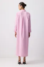 NAKIŞ DETAYLI GÖMLEK ELBİSE