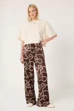 JACQUARD PANTS WITH ELASTIC WAISTBAND