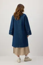 ÇİÇEK DESENLİ DENİM CEKET