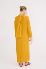 Robe en viscose à col châle