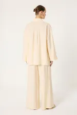 ENSEMBLE CHEMISE ET PANTALON EN MODAL ORNÉ DE PIERRES