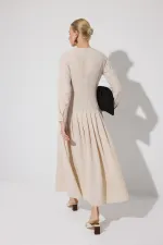 VATKALI MAXİ ELBİSE