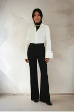 SLIT DETAIL CREPE PANTS SLIT DETAIL CREPE PANTS