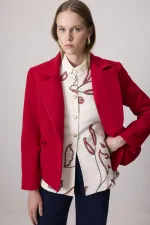 DESENLİ KETEN DOKULU YELEK