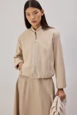 VESTE BOMBER EN CACHEMIRE