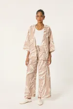 DESENLİ  KİMONO PANTOLON TAKIM