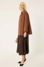 CHEMISE EN POPLINE ASYMÉTRIQUE