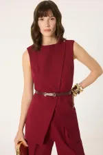 BELTED VEST AND TROUSER SET