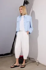 BELİ LASTİKLİ GABARDİN BALON PANTOLON