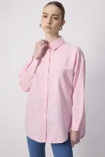 THIN STRIPED OVERSIZE SHIRT
