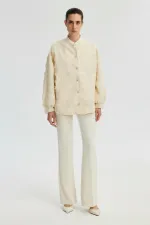 VESTE BOMBER EN DENTELLE À FLEURS