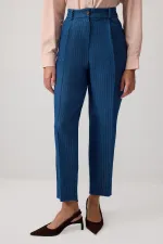 ÇİZGİLİ PİLELİ PANTOLON