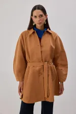BELTED SHORT TRENCH COAT BELTED SHORT TRENCH COAT
