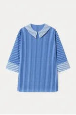 ORGANZE GARNİLİ ÇİZGİLİ TUNİK