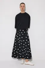 BELİ LASTİKLİ PUANTİYELİ ETEK