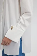 GENİŞ MANŞETLİ POPLİN GÖMLEK