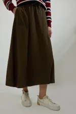 ELASTİK BEL CEPLİ ETEK