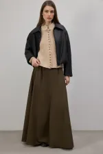 SHORT BUTTONED KNITTED CARDIGAN