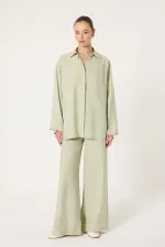 ENSEMBLE CHEMISE ET PANTALON EN MODAL ORNÉ DE PIERRES