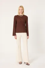 CHEMISE EN MAILLE DRAPÉE