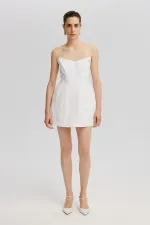 robe mini bustier en dentelle