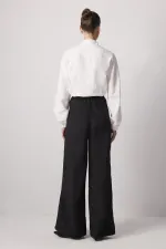 KONTRAST BİYELİ KUPRA PANTOLON