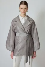 JACQUARD DOUBLE-BREASTED JACKET JACQUARD DOUBLE-BREASTED JACKET