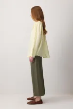 GENİŞ MANŞETLİ KISA POPLİN GÖMLEK