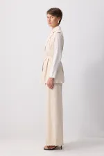 PİLELİ KRUVAZE YELEK PANTOLON TAKIM