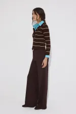 POLO YAKA ÇİZGİLİ TRİKO KAZAK